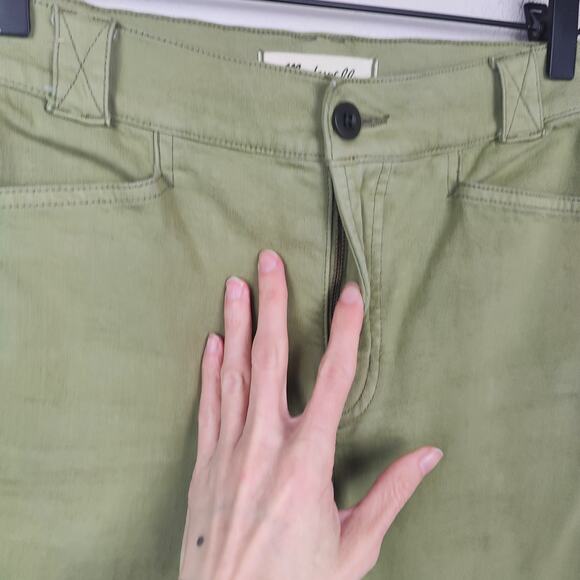 Madewell The Petite Emmett 2.0 Wide-Leg Pants Womens 26P‎ Garment-Dyed Green - Picture 3 of 9